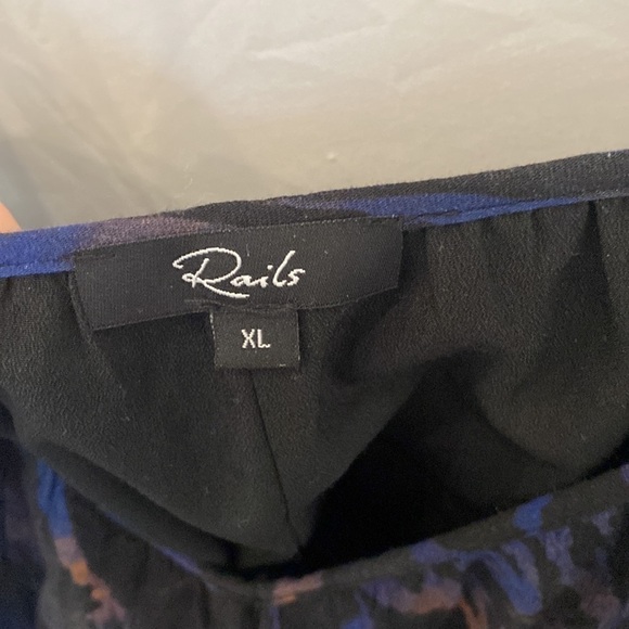 Rails Jennica Crepe Tie Dye Cami Sweetheart Neckline Tiered Midi Dress, Size XL - Picture 6 of 6